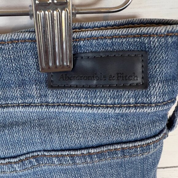 Abercrombie & Fitch Shorts Womens Size 25 Denim Distressed Cotton Blend Cut Off - Picture 14 of 14